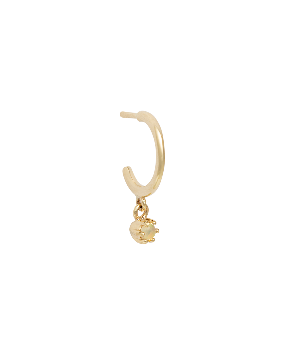 PETITE OPAL HOOPS (GOLD) - IMAGE 9