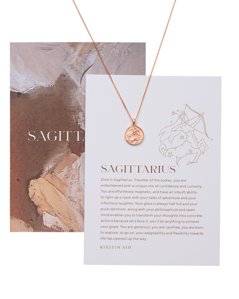 Sagittarius necklace 2025 rose gold