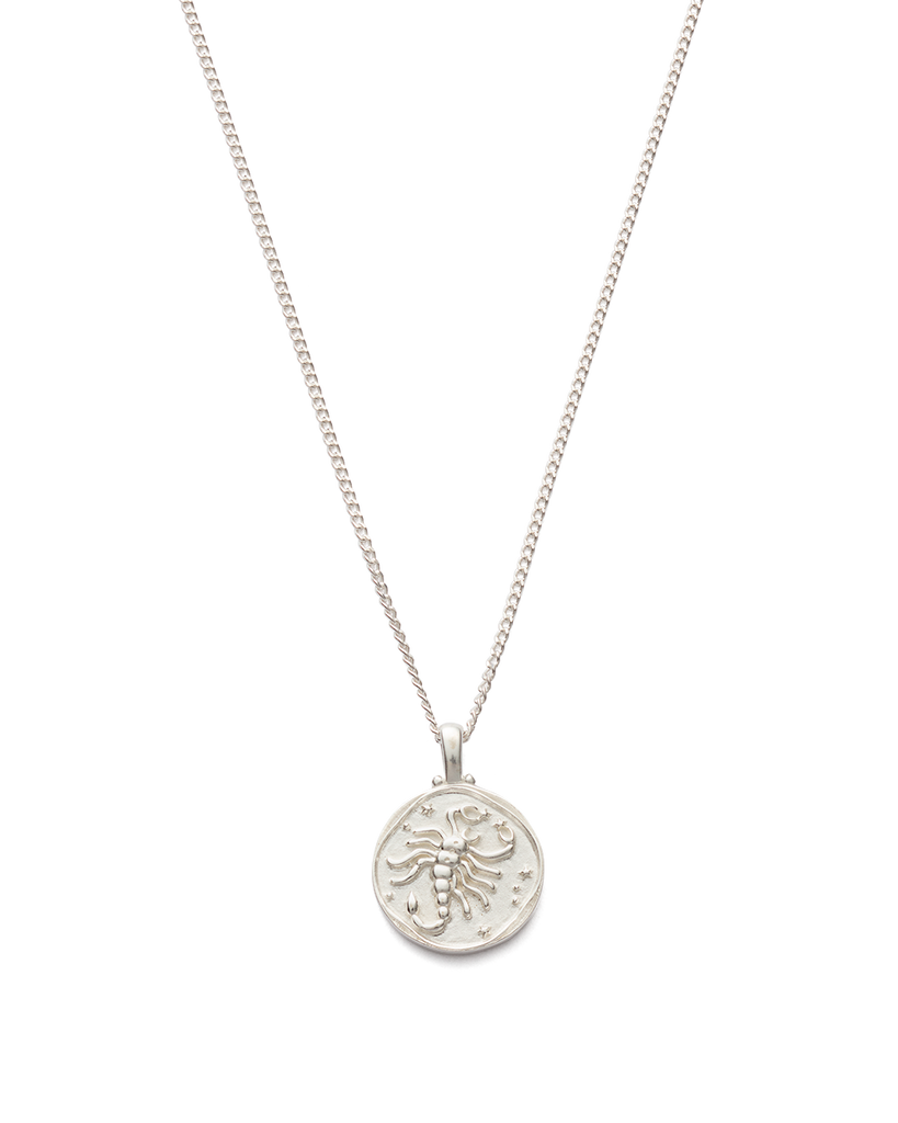 SCORPIO ZODIAC NECKLACE STERLING SILVER