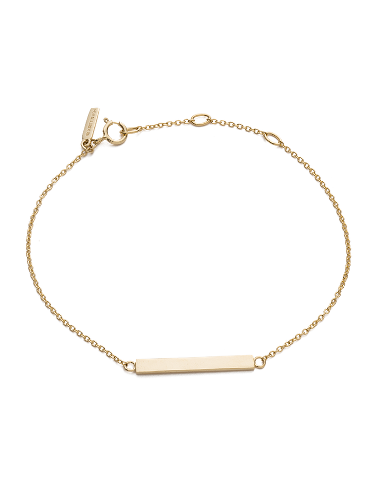 SENTIMENT BAR BRACELET (9K GOLD) - IMAGE 1