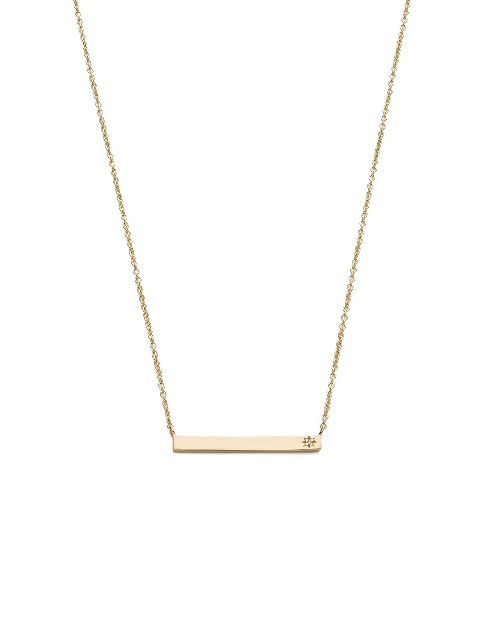 SENTIMENT DIAMOND BAR NECKLACE - IMAGE 8