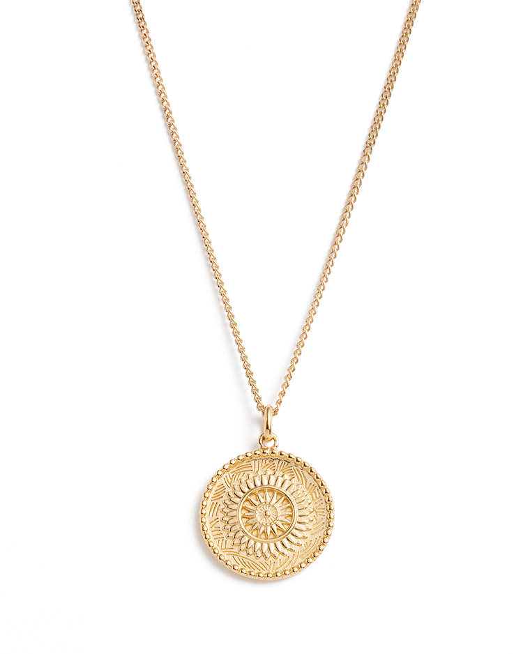 TRAVELLER COIN NECKLACE (18K GOLD VERMEIL)