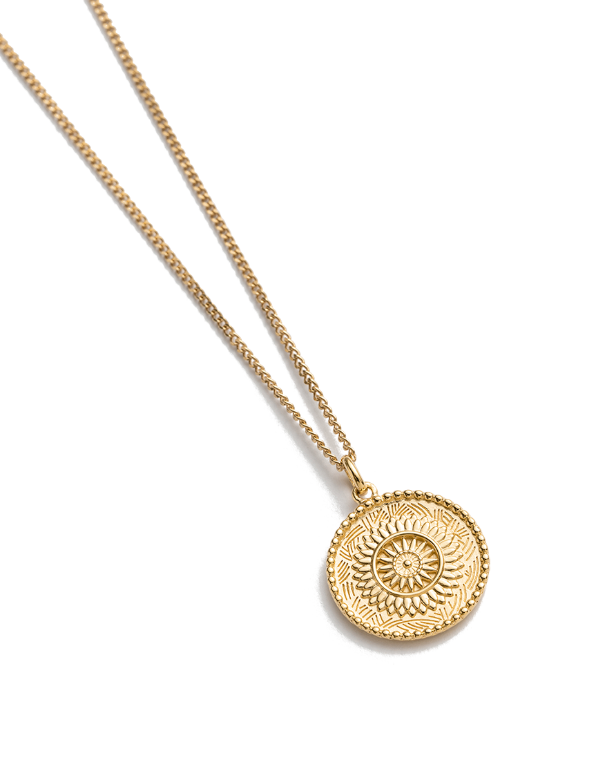TRAVELLER COIN NECKLACE (18K GOLD VERMEIL)