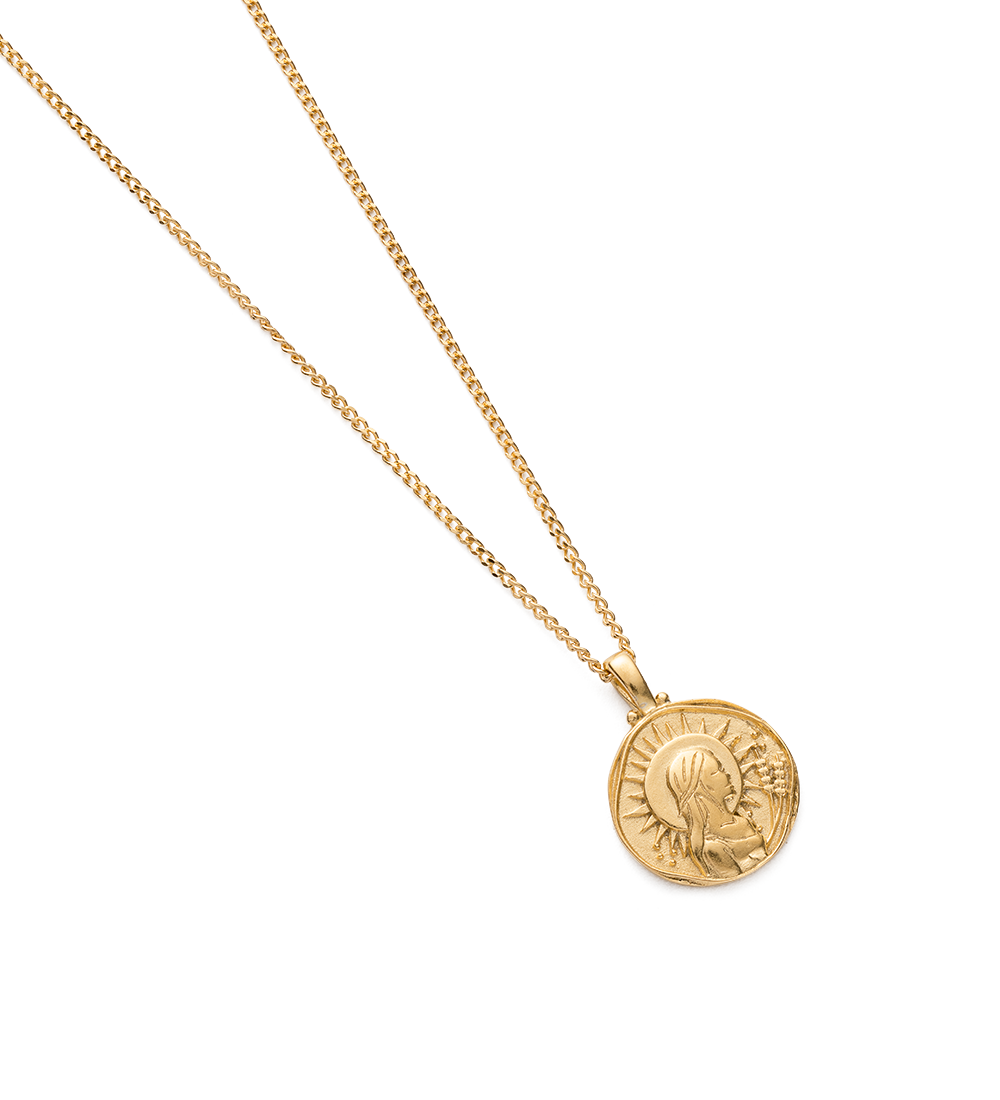 VIRGO ZODIAC NECKLACE (18K GOLD VERMEIL) - IMAGE 4