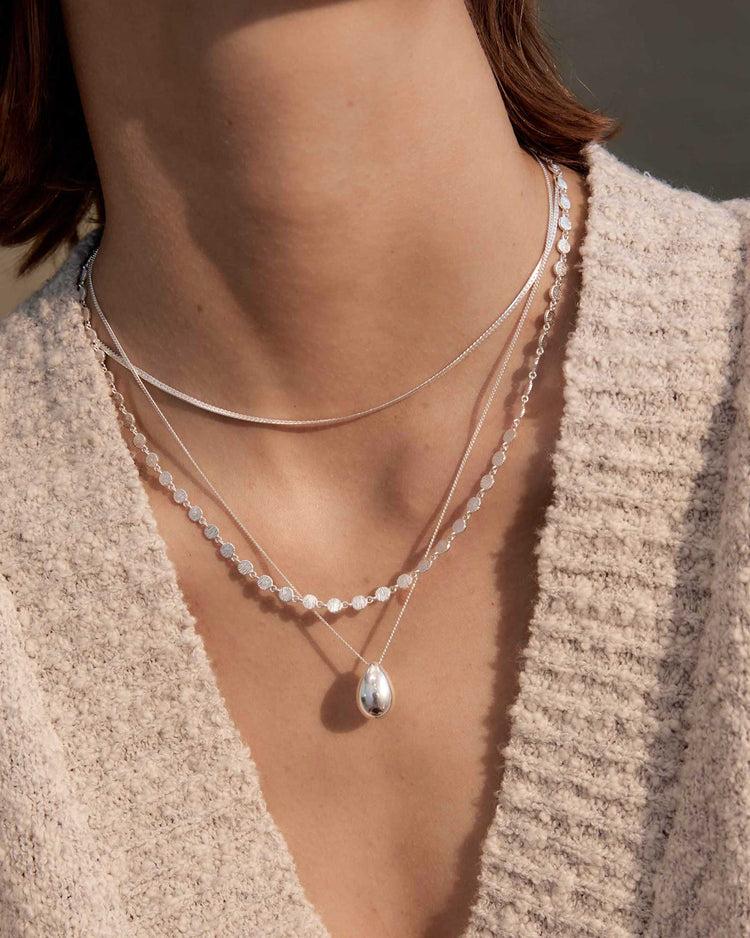 REFLECTION CHAIN NECKLACE (STERLING SILVER)