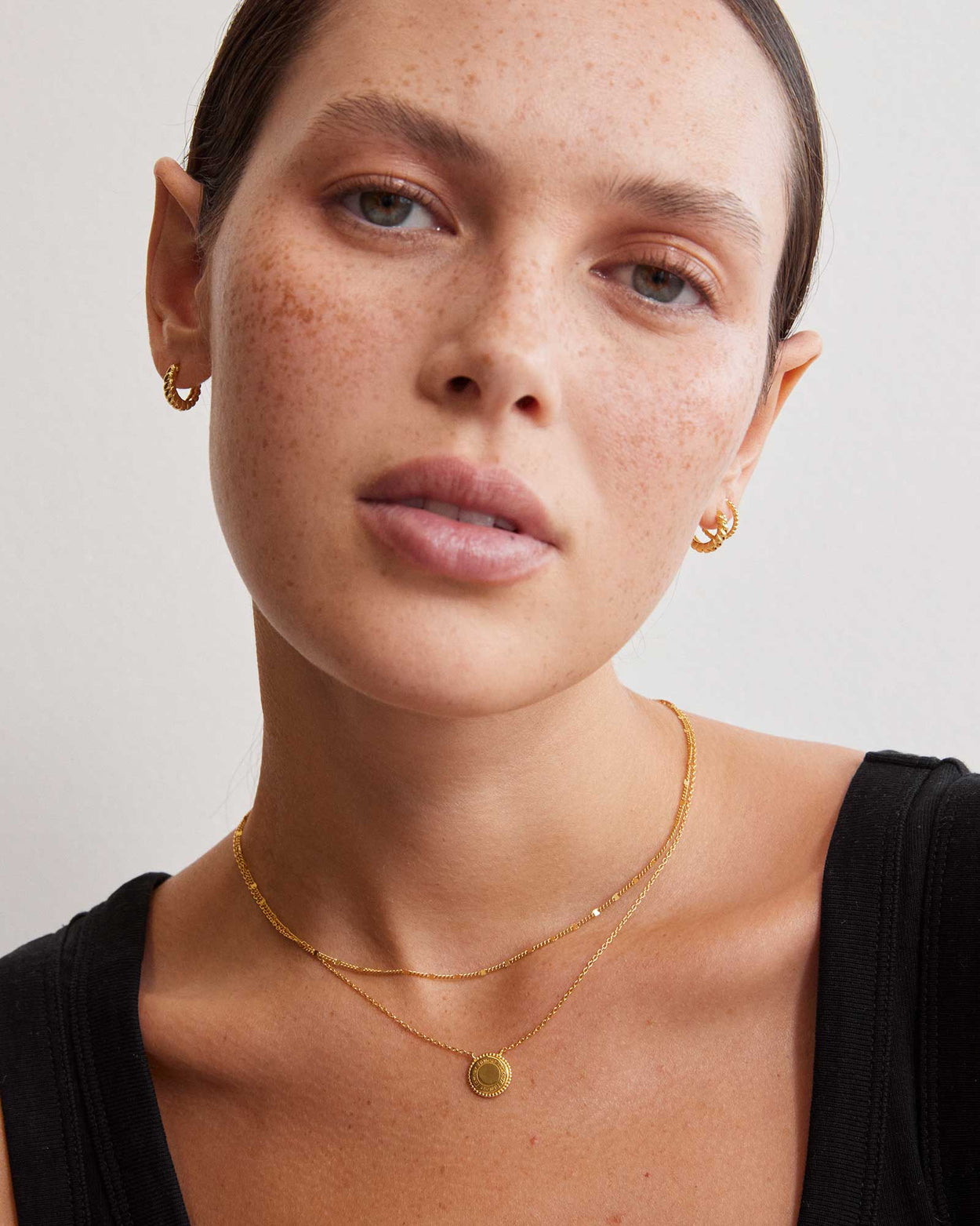 CYPRESS HOOPS (18K GOLD PLATED)