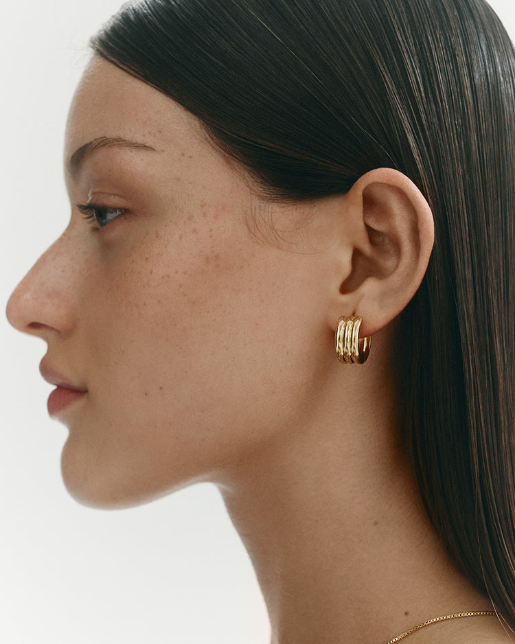 STEADFAST HOOPS (18K GOLD PLATED)