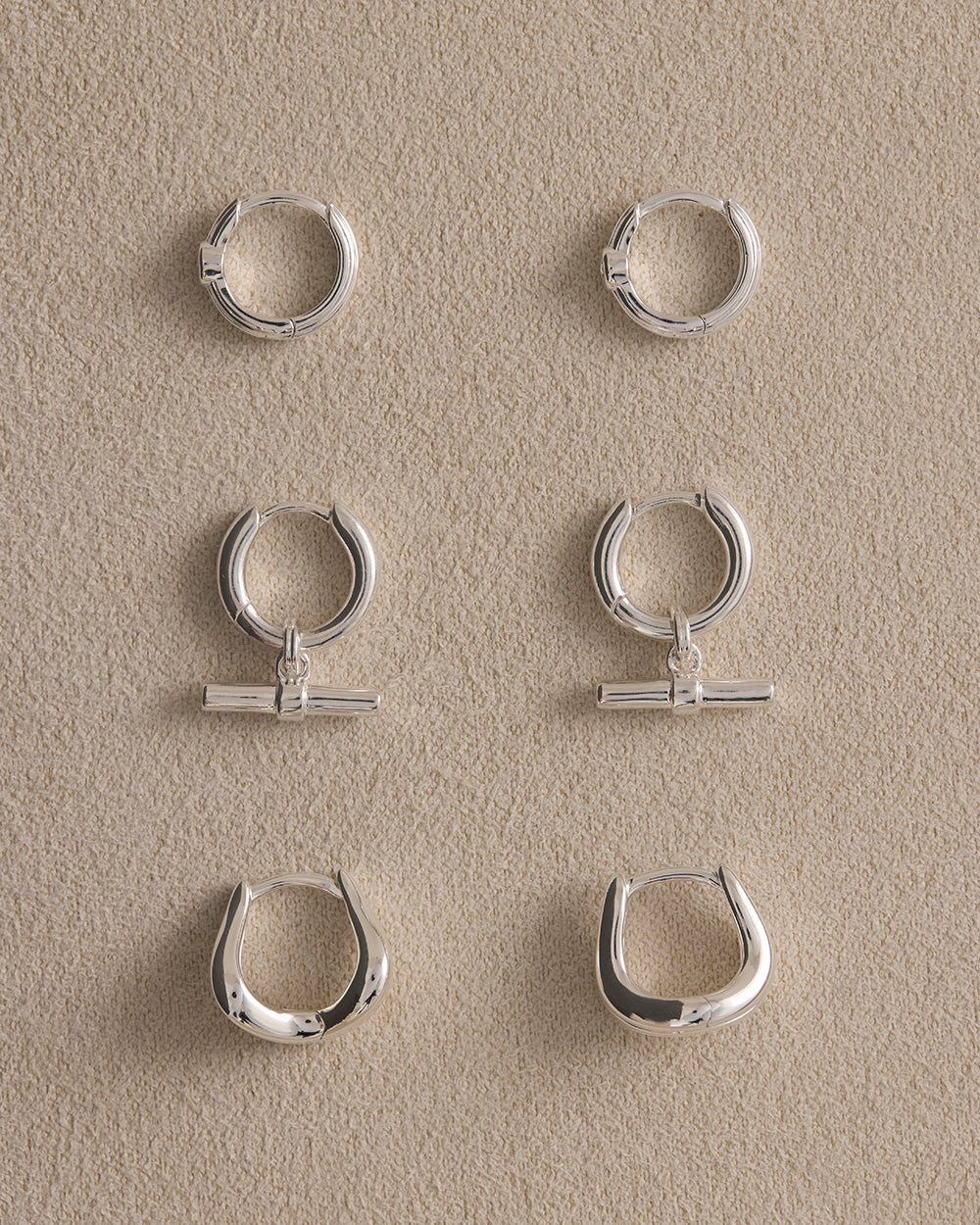 STILLNESS TOPAZ HOOPS (STERLING SILVER)