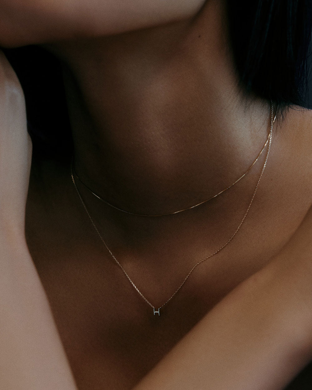 PETITE INITIAL NECKLACE (9K GOLD)