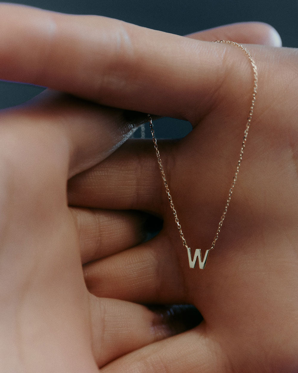 PETITE INITIAL NECKLACE (9K GOLD)