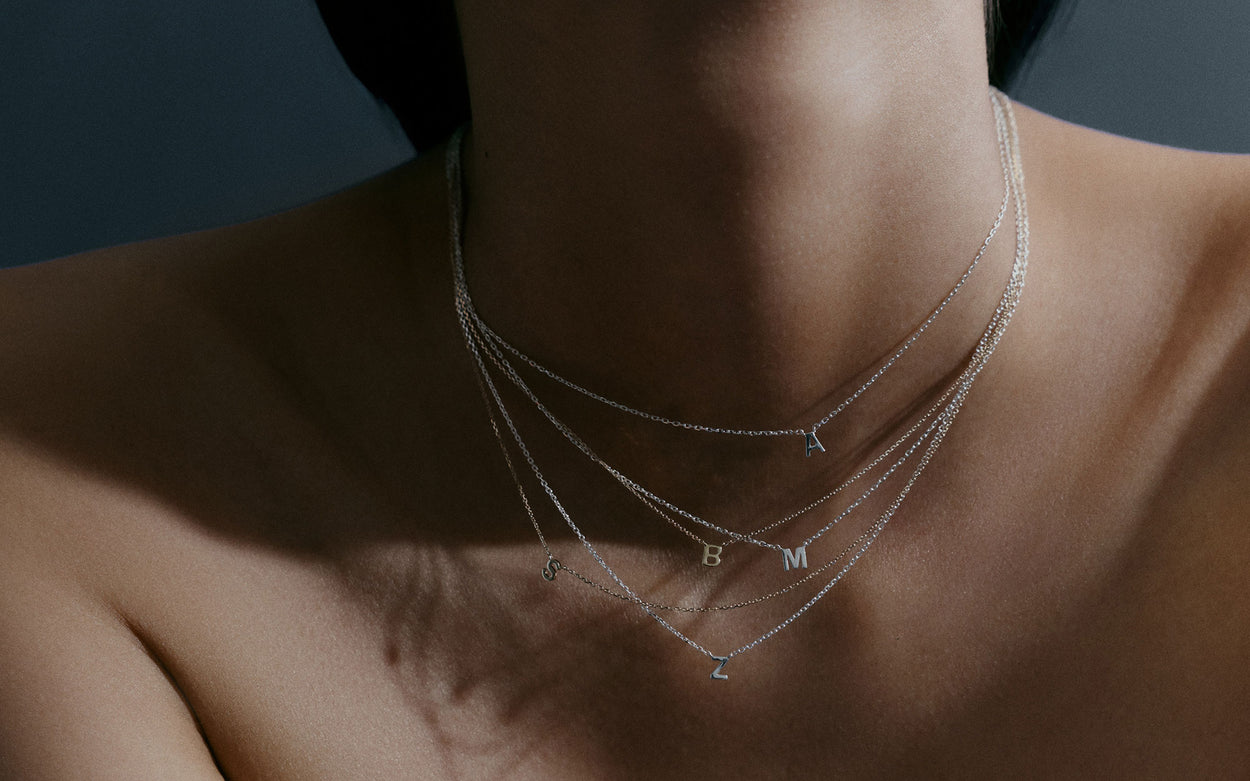 PETITE INITIAL NECKLACE (9K GOLD)