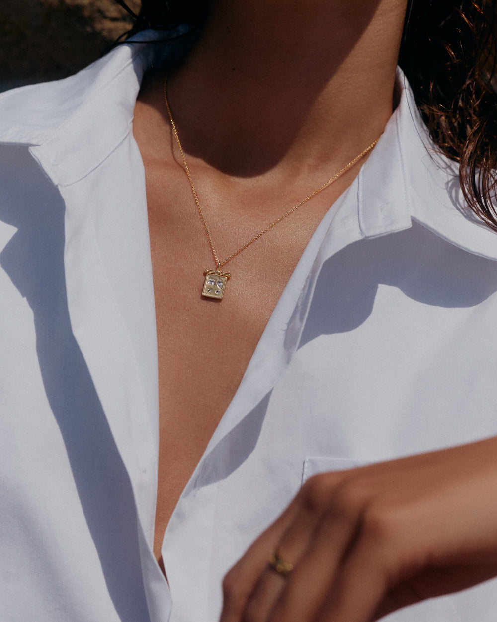 PLACE PENDANT NECKLACE (18K GOLD VERMEIL) IMAGE 2