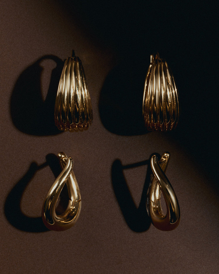 ARISE HOOPS (18K GOLD PLATED) IMAGE 2