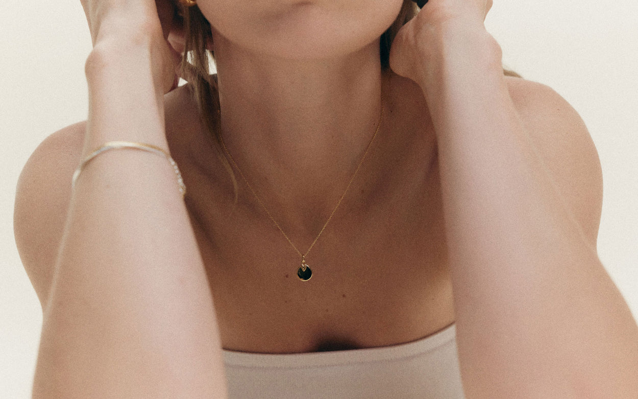 ALIGNMENT ENGRAVABLE NECKLACE (18K GOLD VERMEIL)