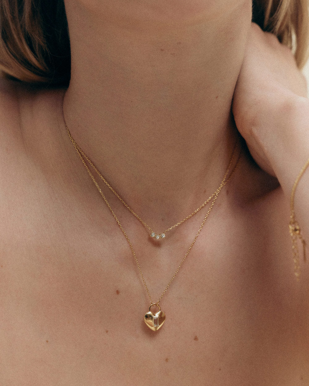 VERA HEART LOCK NECKLACE (18K GOLD PLATED)