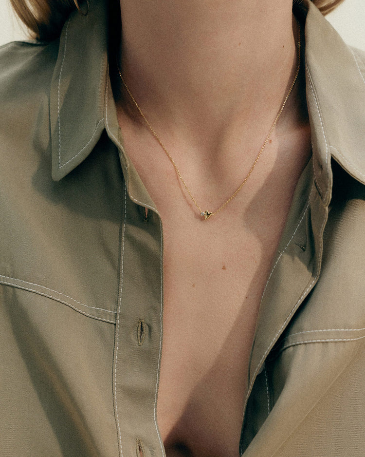 ABODE HEART NECKLACE (18K GOLD VERMEIL)