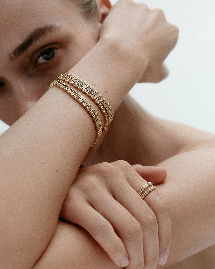 VALE TENNIS BRACELET (18K GOLD PLATED)