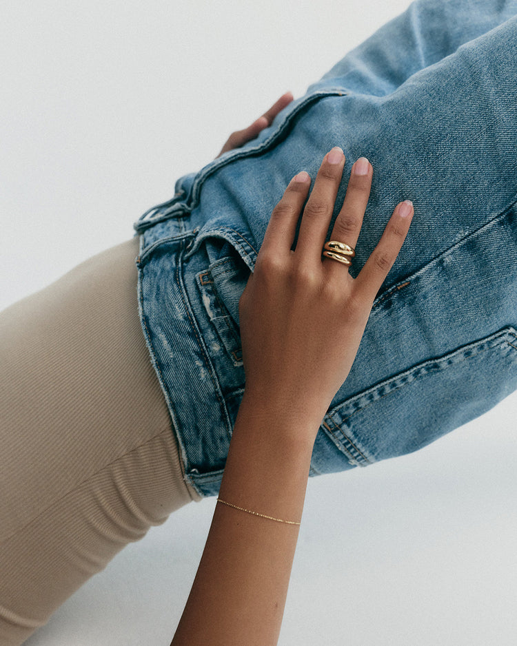 DUALITY CHAIN BRACELET (18K GOLD PLATED)