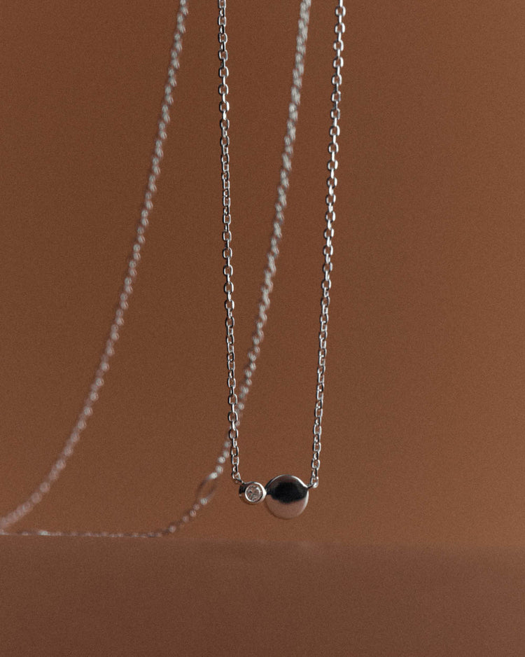 EVERLAST DIAMOND ENGRAVABLE NECKLACE (STERLING SILVER)