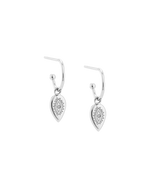 ETCHED TEARDROP HOOPS (STERLING SILVER)