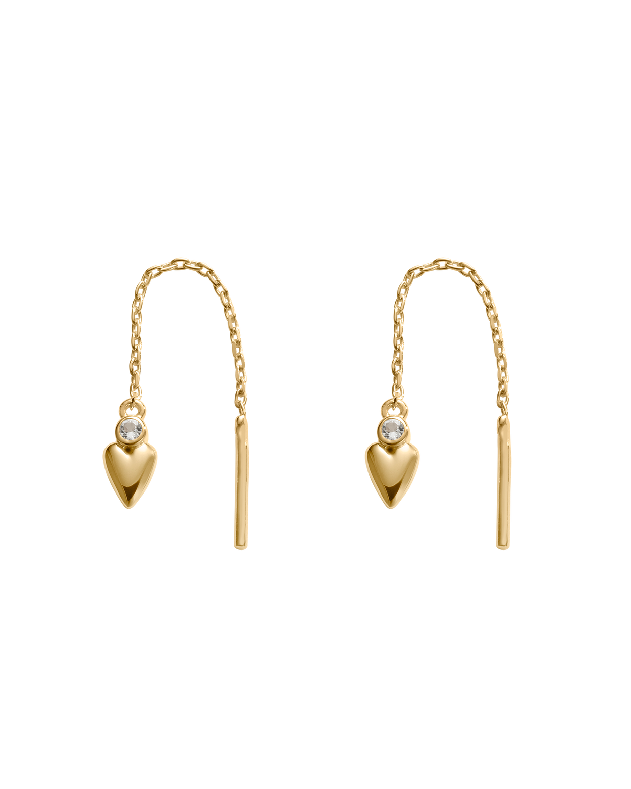 ABODE HEART THREADER (18K GOLD PLATED)