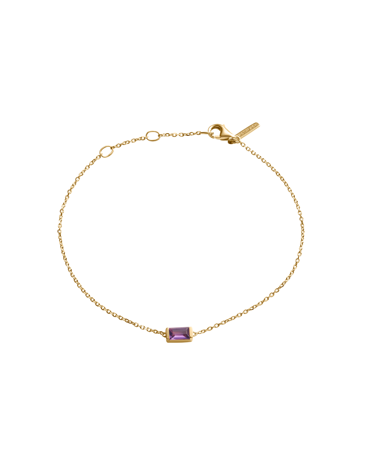 BAGUETTE BIRTHSTONE BRACELET (18K GOLD VERMEIL)