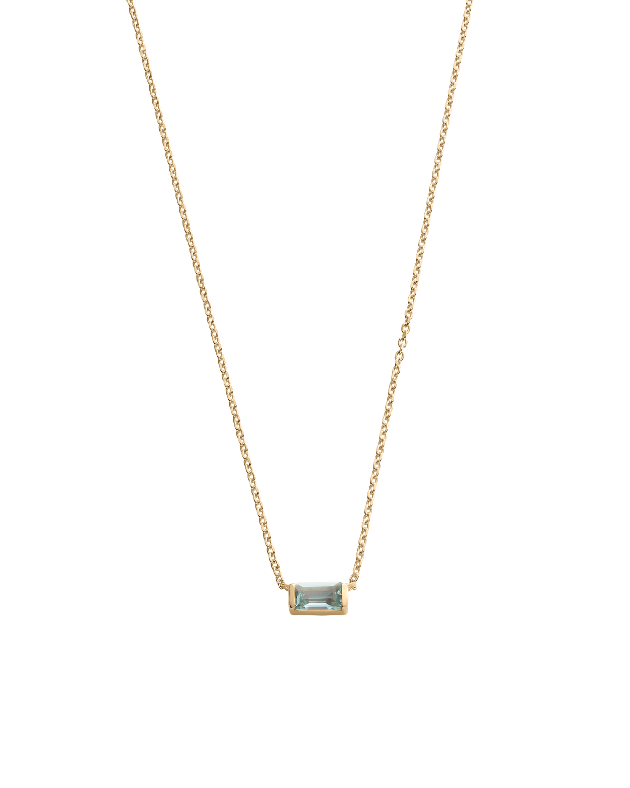 BAGUETTE BIRTHSTONE NECKLACE (18K GOLD VERMEIL)