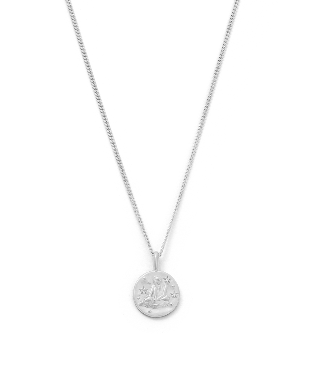 Aquarius sterling silver online necklace