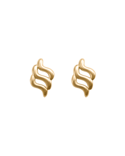 ARISE OVERSIZED STUDS (18K GOLD PLATED) IMAGE 1
