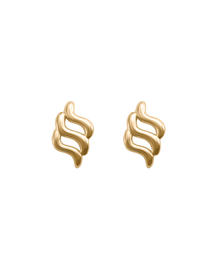 ARISE OVERSIZED STUDS (18K GOLD PLATED) IMAGE 1