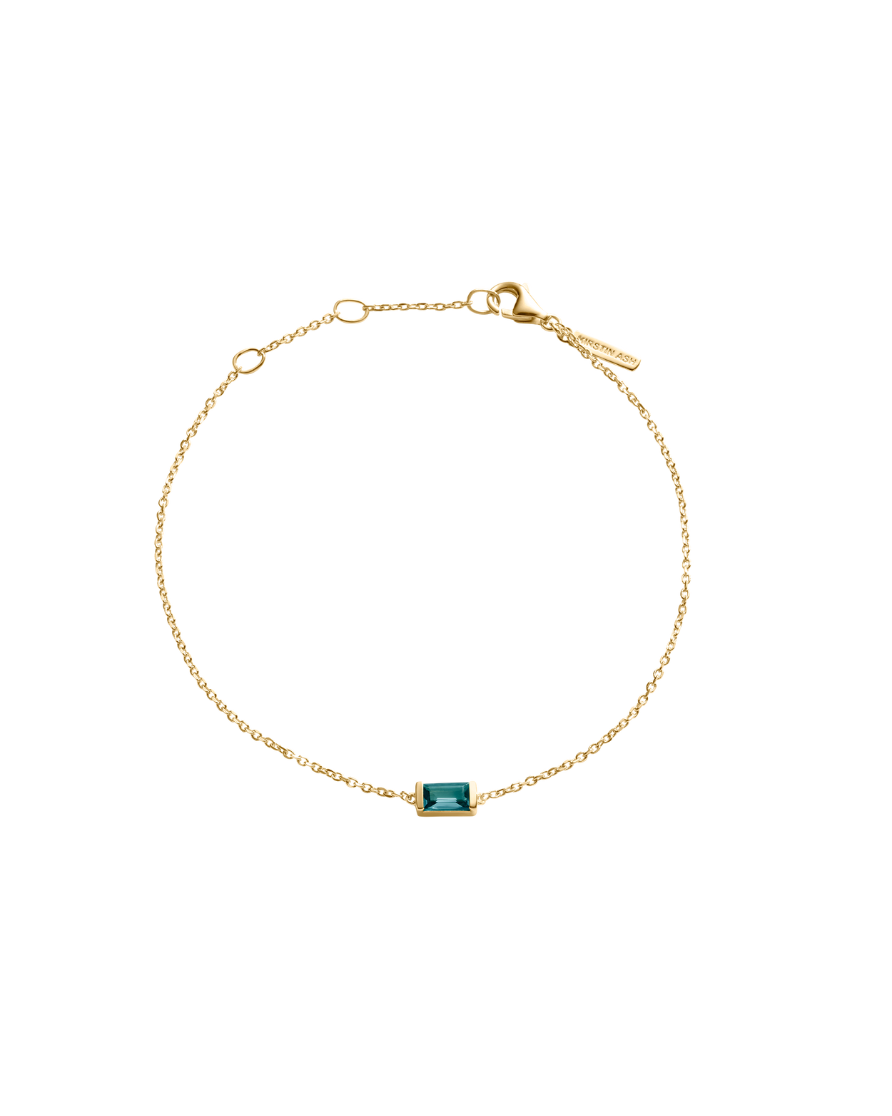 BAGUETTE BIRTHSTONE BRACELET (18K GOLD VERMEIL)