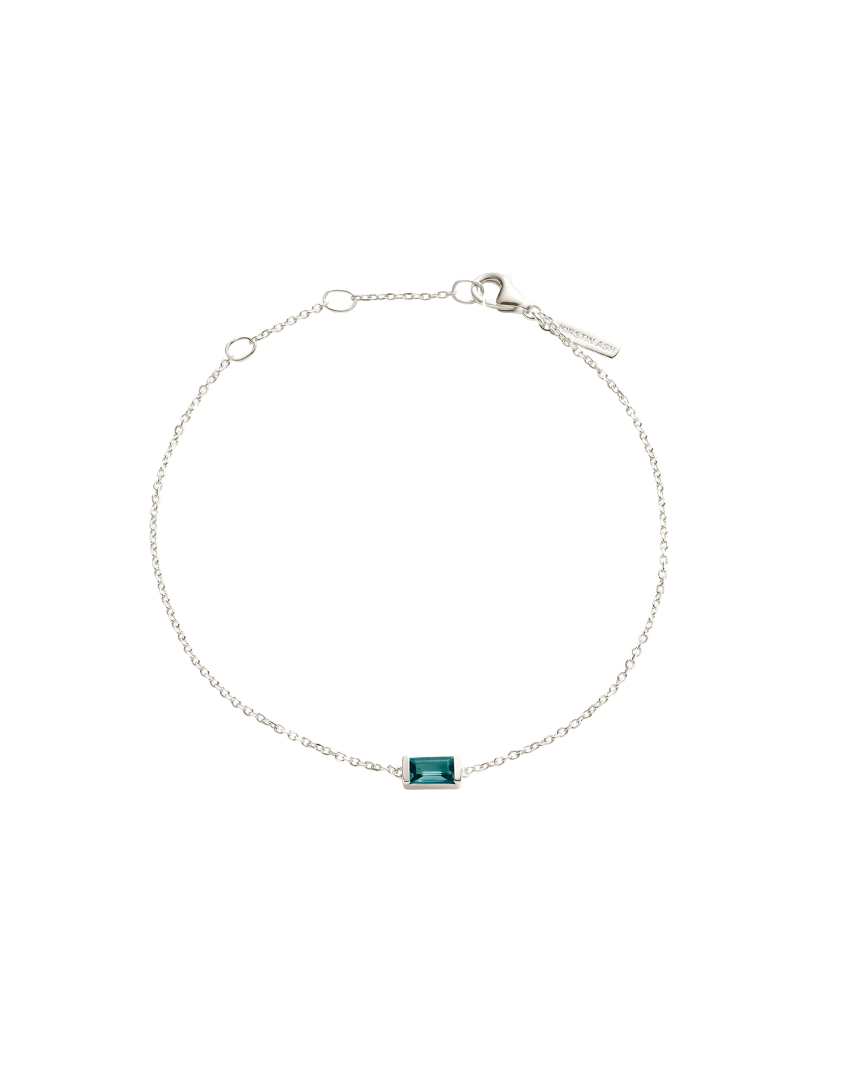 BAGUETTE BIRTHSTONE BRACELET (STERLING SILVER)