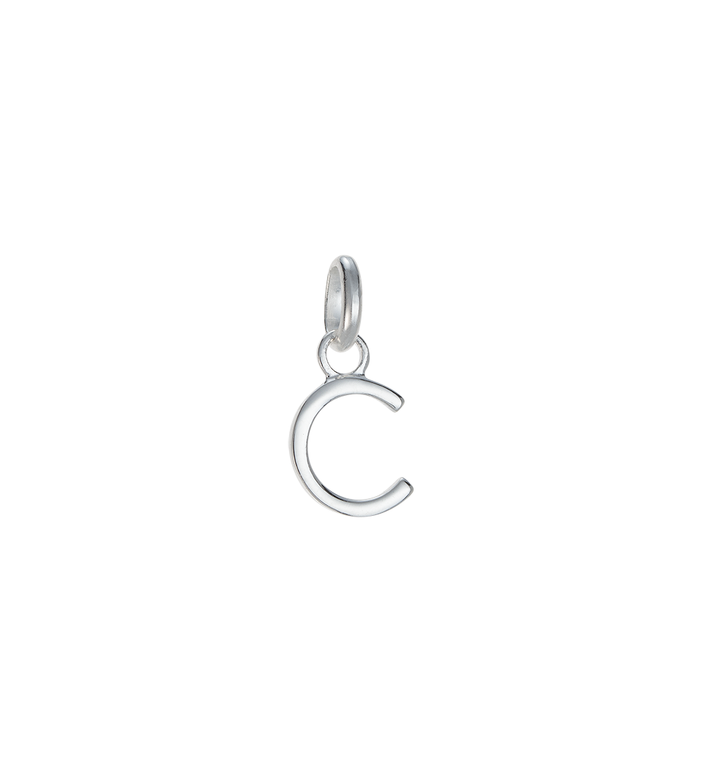 OUTLINE INITIAL A-Z (STERLING SILVER)