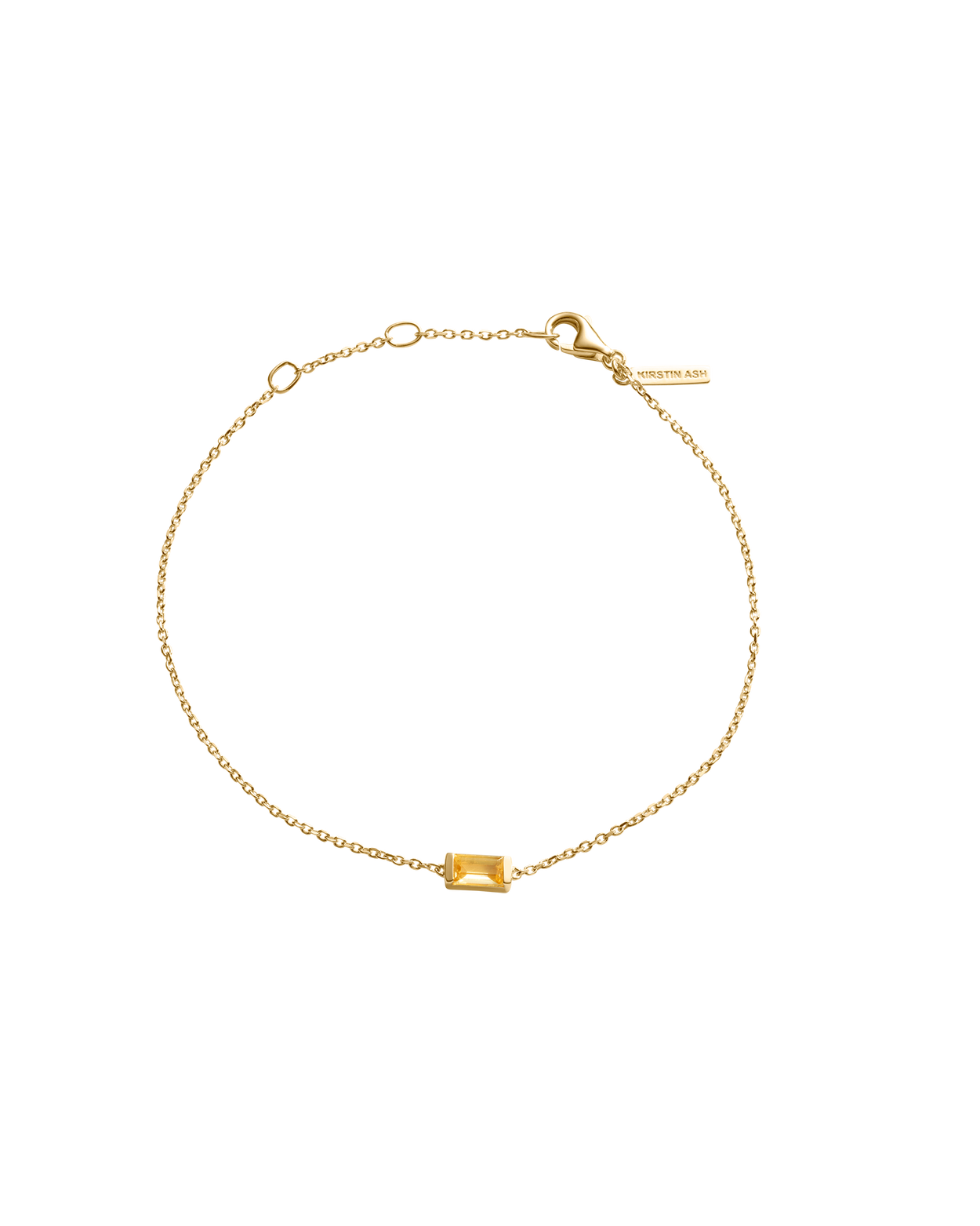BAGUETTE BIRTHSTONE BRACELET (18K GOLD VERMEIL)