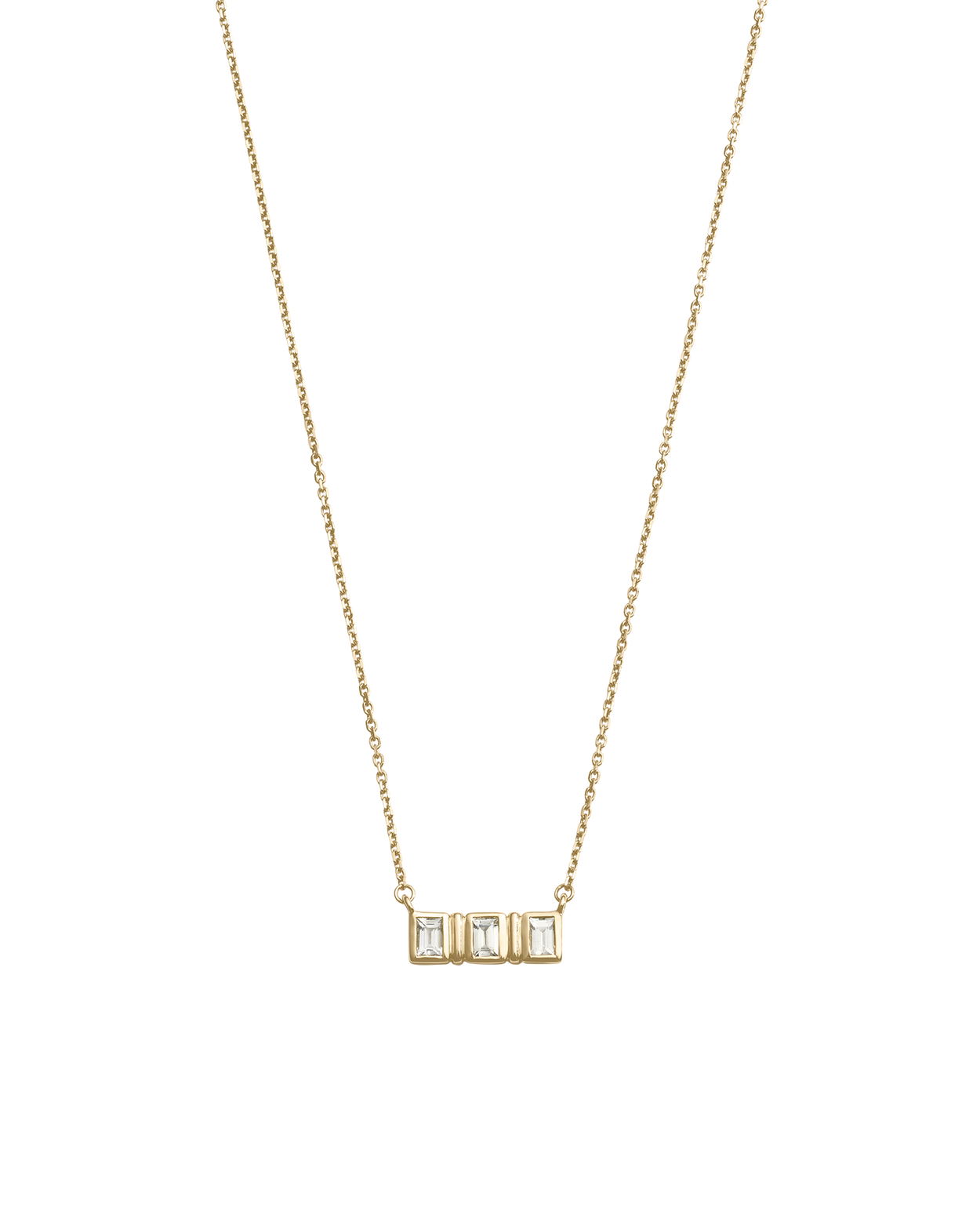 ELYSIUM BAGUETTE SAPPHIRE NECKLACE (9K GOLD)