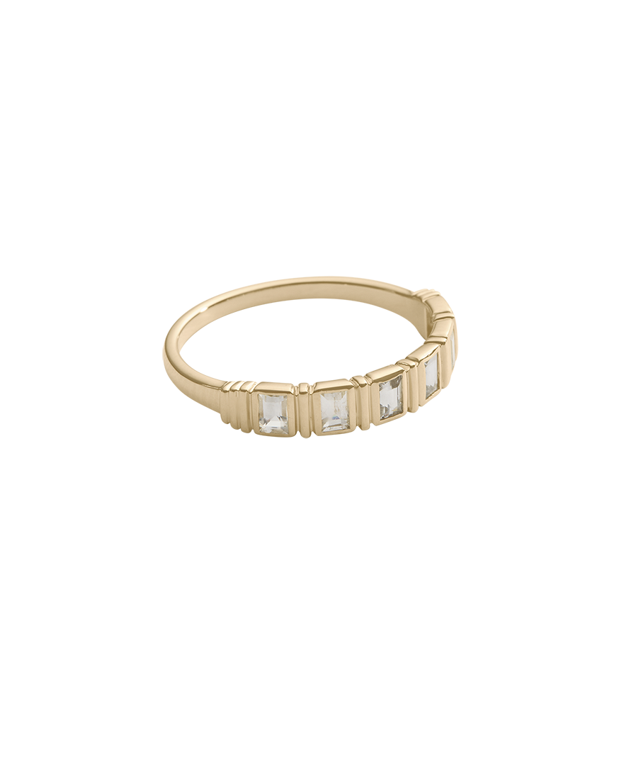 ELYSIUM BAGUETTE SAPPHIRE RING (GOLD)