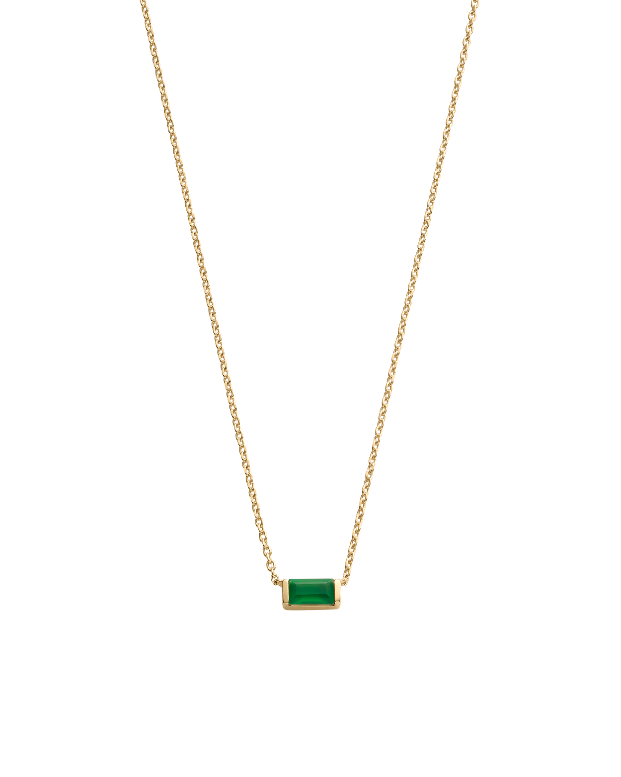 BAGUETTE BIRTHSTONE NECKLACE (18K GOLD VERMEIL)