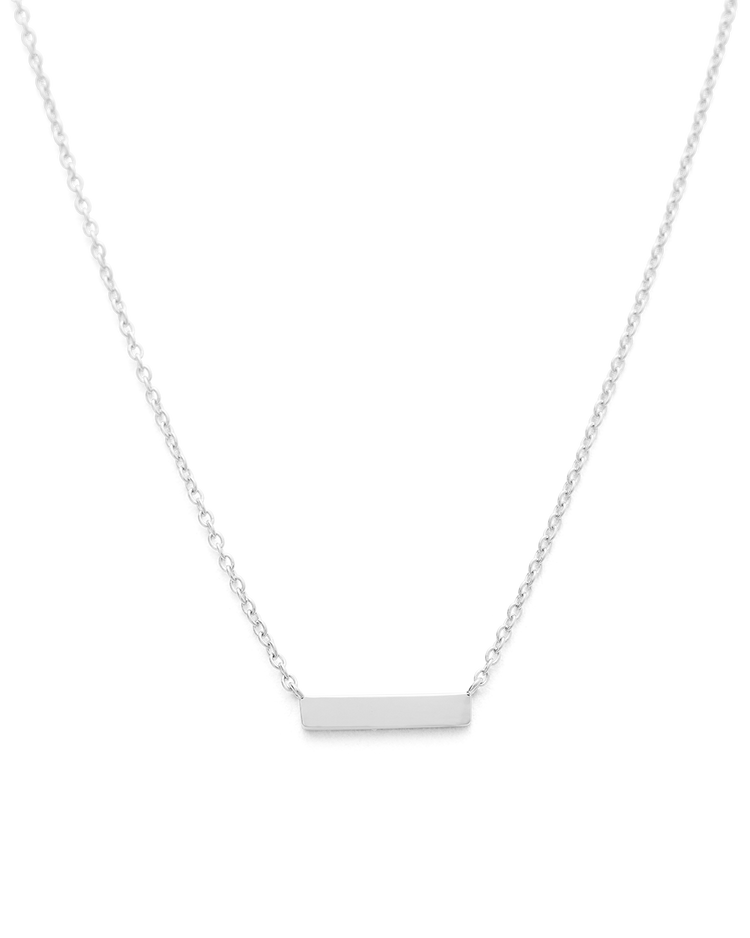 ENGRAVABLE PETITE BAR NECKLACE (STERLING SILVER)