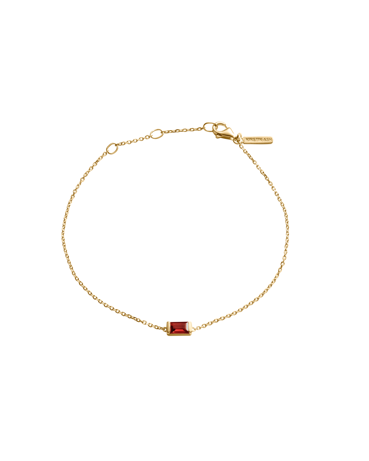 BAGUETTE BIRTHSTONE BRACELET (18K GOLD VERMEIL)