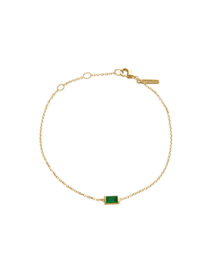 BAGUETTE BIRTHSTONE BRACELET (18K GOLD VERMEIL) MAY