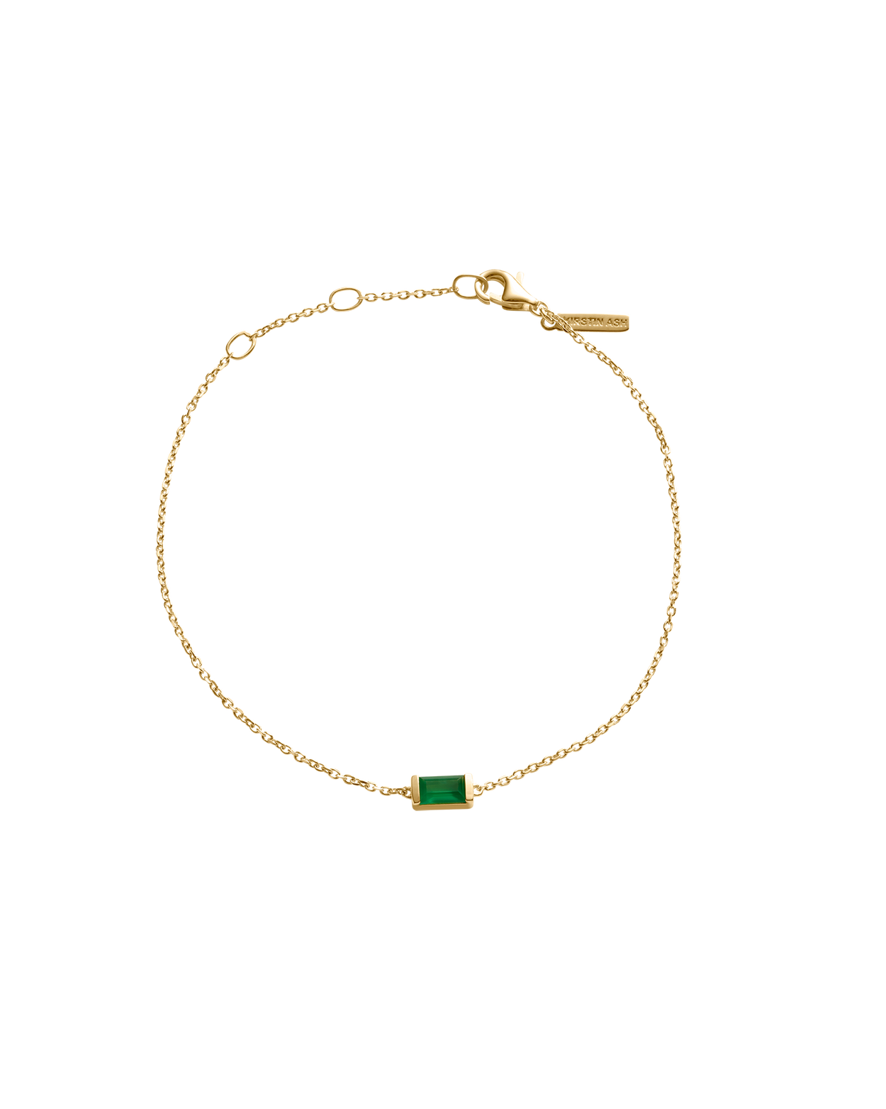 BAGUETTE BIRTHSTONE BRACELET (18K GOLD VERMEIL)