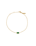 BAGUETTE BIRTHSTONE BRACELET (18K GOLD VERMEIL) MAY