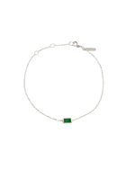 BAGUETTE BIRTHSTONE BRACELET (STERLING SILVER) MAY