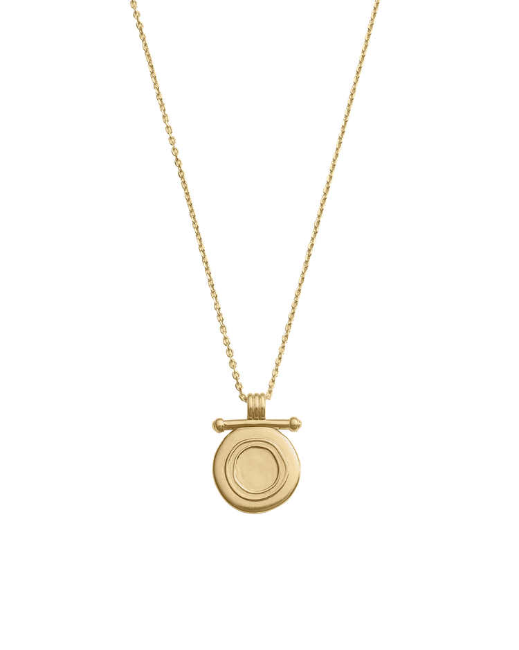 INDIGO COIN NECKLACE (18K GOLD VERMEIL)