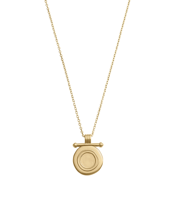 INDIGO COIN NECKLACE (18K GOLD VERMEIL)