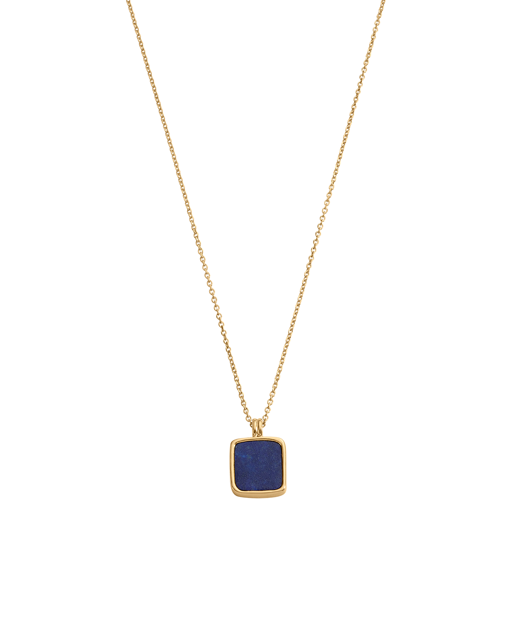 LAPIS PENDANT NECKLACE (18K GOLD VERMEIL)