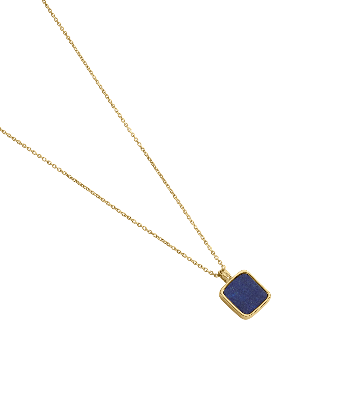 LAPIS PENDANT NECKLACE (18K GOLD VERMEIL)