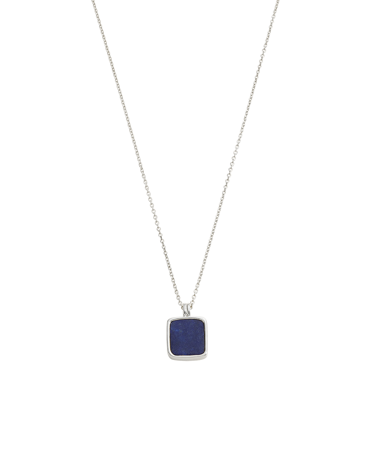 LAPIS PENDANT NECKLACE (STERLING SILVER)