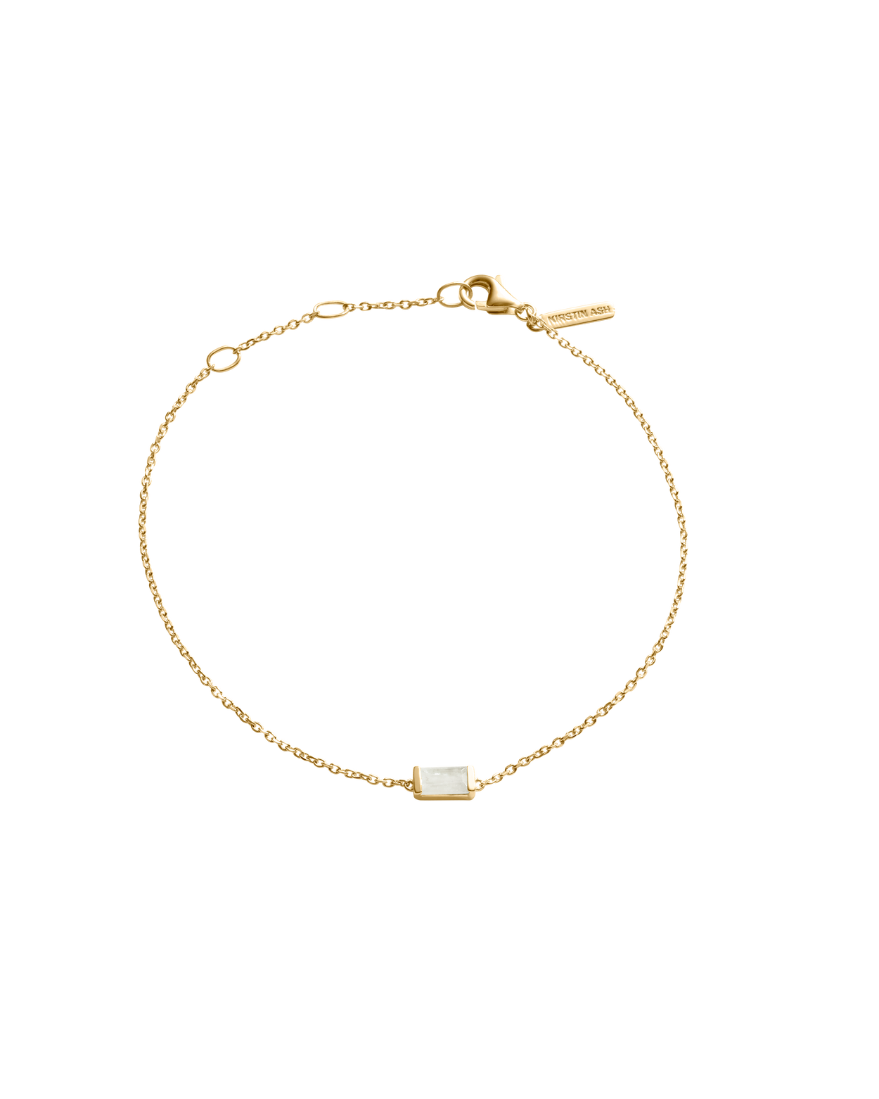 BAGUETTE BIRTHSTONE BRACELET (18K GOLD VERMEIL)