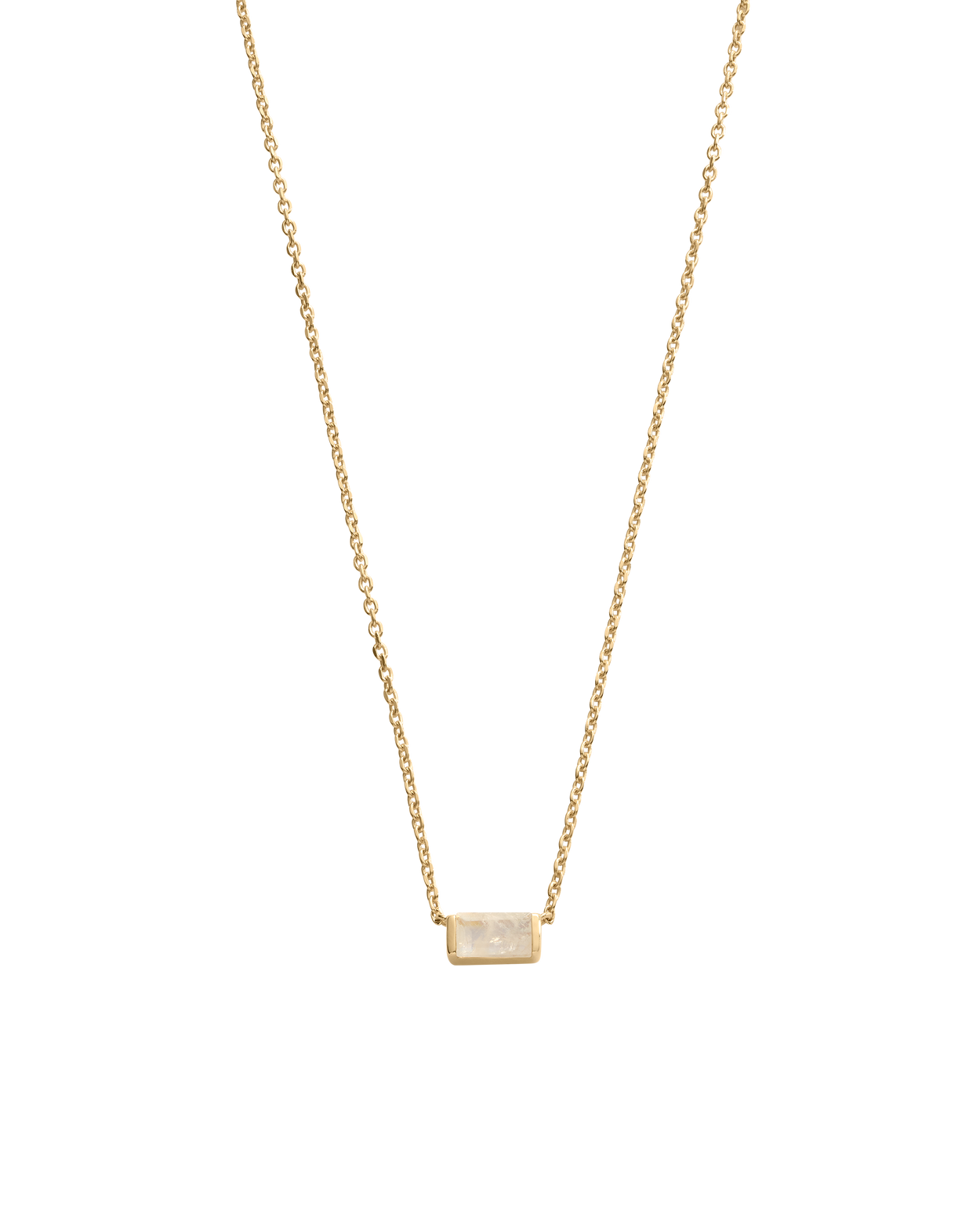 BAGUETTE BIRTHSTONE NECKLACE (18K GOLD VERMEIL)